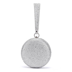 Women Bling Round Diamond Evening Bags Wedding Dinner Wallets