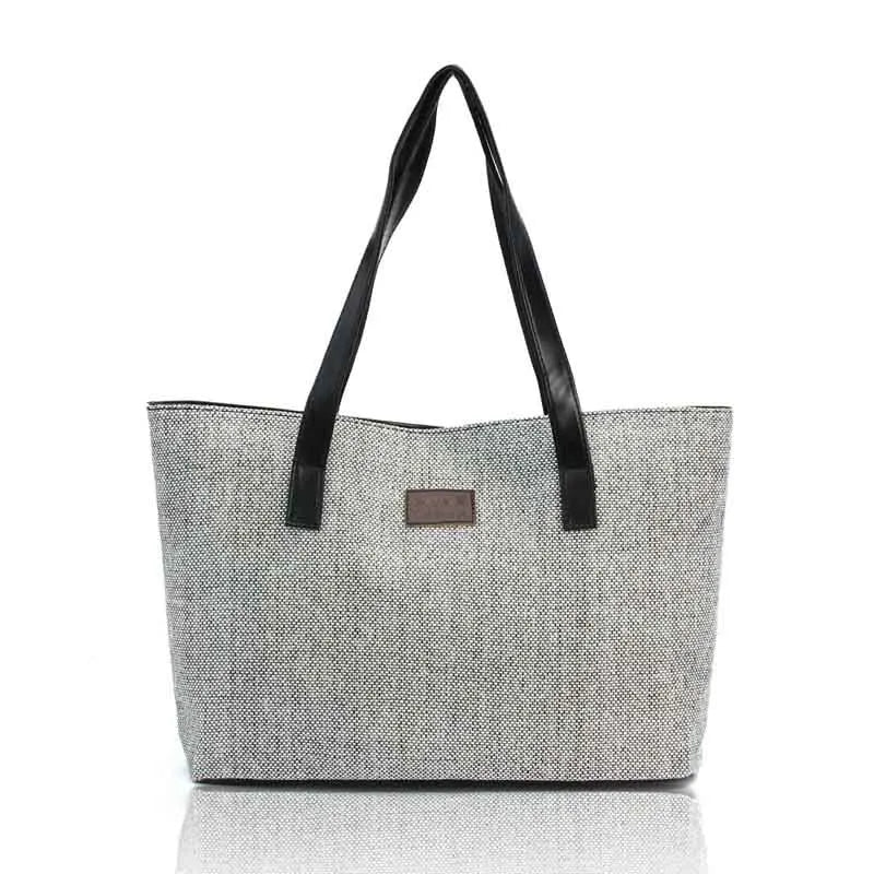 Canvas Shoulder Bags Appliques Portable Women's Handbags Large Capacity