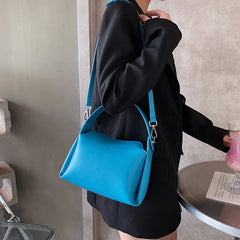 Women Leather Crossbody Bag Square Handbag