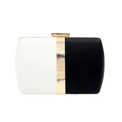 Leather Evening Clutch Wedding Purse Banquet Bag Chain Shoulder MN1541