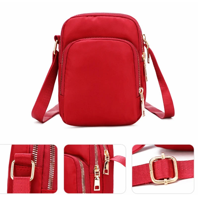 Women Mobile Phone Shoulder Bag Lady Multifunction Handbag Wrist Purse