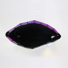 Plaid Laser Bag Geometric Chain Shoulder Bags Mini Clutch Handbag