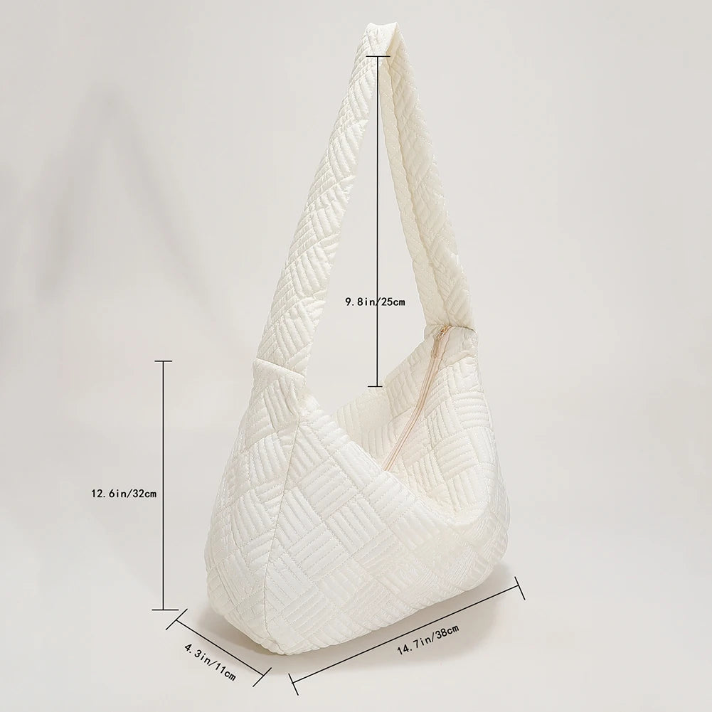 Women Quilted Bag Handbag Purses Space Pad Cotton Crossbody Bag Female