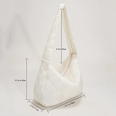 Women Quilted Bag Handbag Purses Space Pad Cotton Crossbody Bag Female