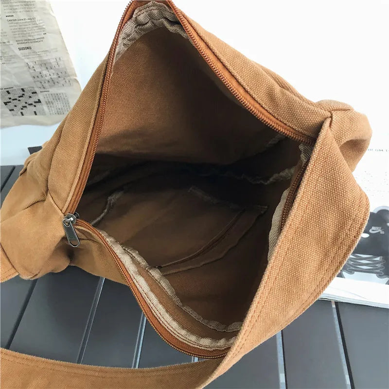 Canvas Crossbody Crossbody Solid Chest Bag