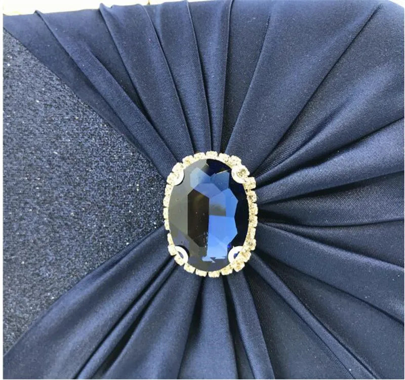 Silk Clutch Bags Striped Bling Purse Wedding Dinner Mini Banquet With Chain