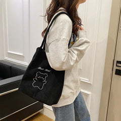 Vintage Shoulder Bag with Outside Pocket