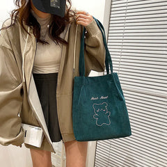 Vintage Shoulder Bag with Outside Pocket