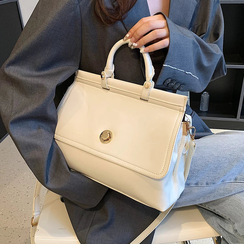 Women Vintage Shoulder Bag All-match PU Leather Large Capacity Female Handbags