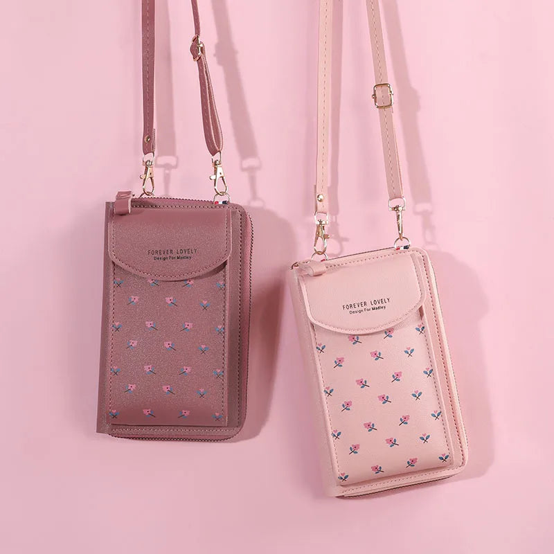 Women Wallet Small Shoulder Bag Multi-Function Letter Phone Money Wallets