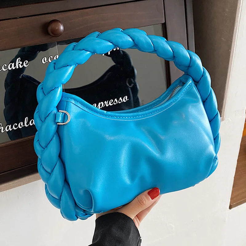 Green PU Leather Crossbody Shoulder Bag