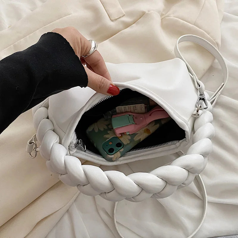 Green PU Leather Crossbody Shoulder Bag