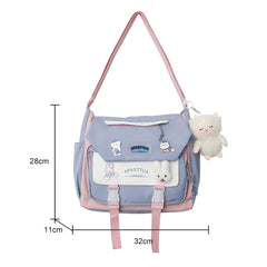 Women's Messenger Style Backpack Large Capacity Shoulder Bag