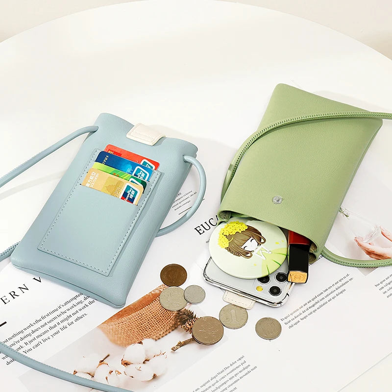 Small Green PU Leather Crossbody Bag