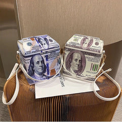 Women's Dollar Pattern Crossbody Bag Shoulder Bag Wallet Handbag