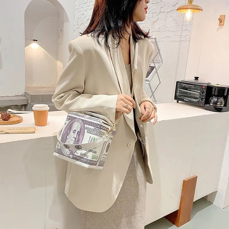 Women's Dollar Pattern Crossbody Bag Shoulder Bag Wallet Handbag