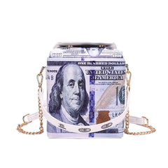 Women's Dollar Pattern Crossbody Bag Shoulder Bag Wallet Handbag