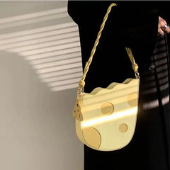 Women's Cream Yellow Shoulder Bag Lovely Girl Handbags Tote