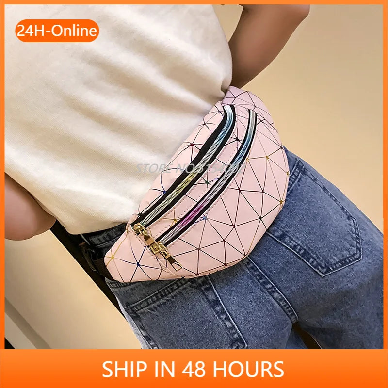 Women's Rock and Roll Flashing Lattice Waist Pack
