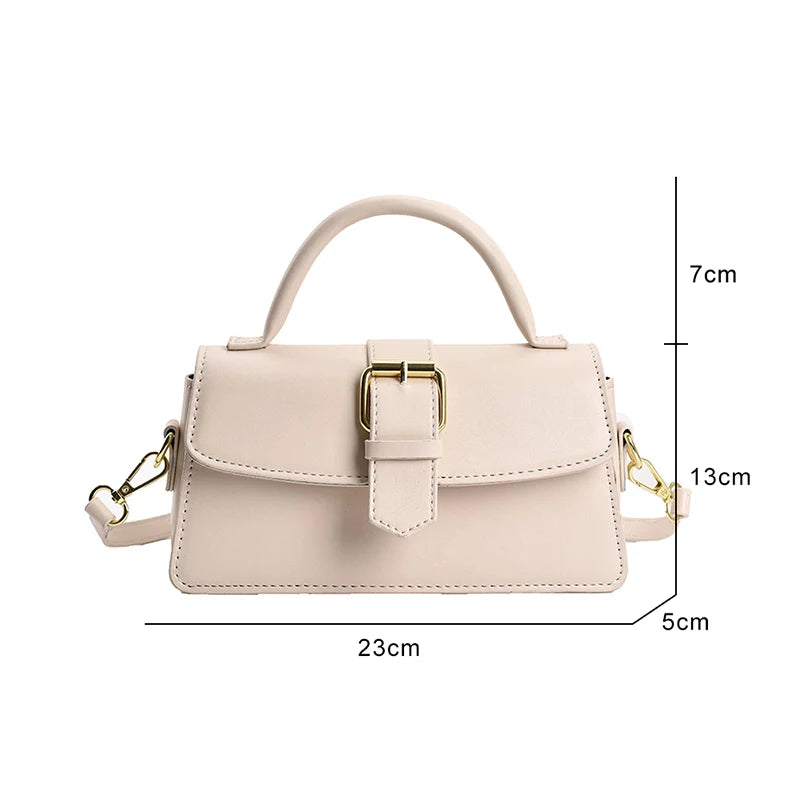 Women's PU Leather Messenger Bag Green Khaki