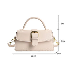 Women's PU Leather Messenger Bag Green Khaki