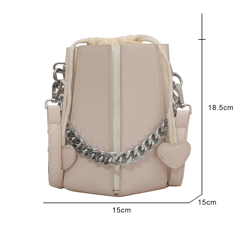 Women's PU Leather Messenger Bag Square Bag