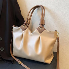 Women's Large-capacity Shoulder Bag Pleated Messenger Bag