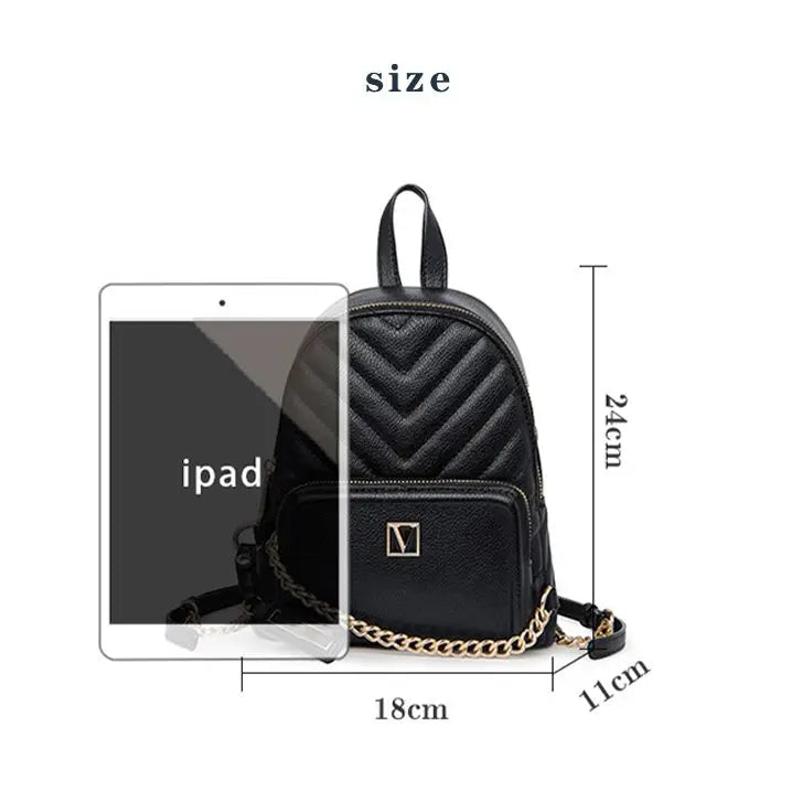 Vintage Leather Backpack for Women Shoulder Bag Travel School