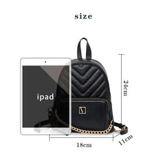 Vintage Leather Backpack for Women Shoulder Bag Travel School