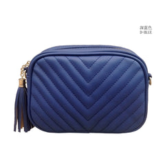Women's PU Leather Chain Crossbody Bag Tassel Shoulder Bag