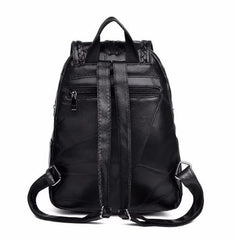 Women's PU Leather Backpack School Bag Waterproof Travel Multi-function Shoulder