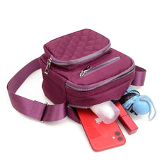 Women's Diamond Shoulder Bag Multi-layer Messenger Bag