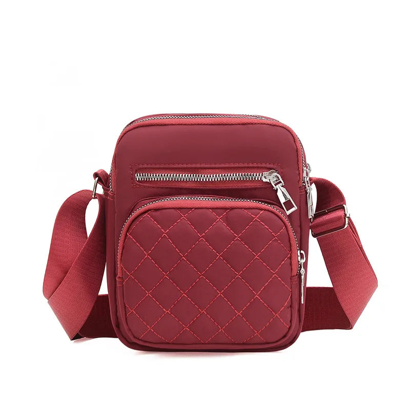 Women's Diamond Shoulder Bag Multi-layer Messenger Bag