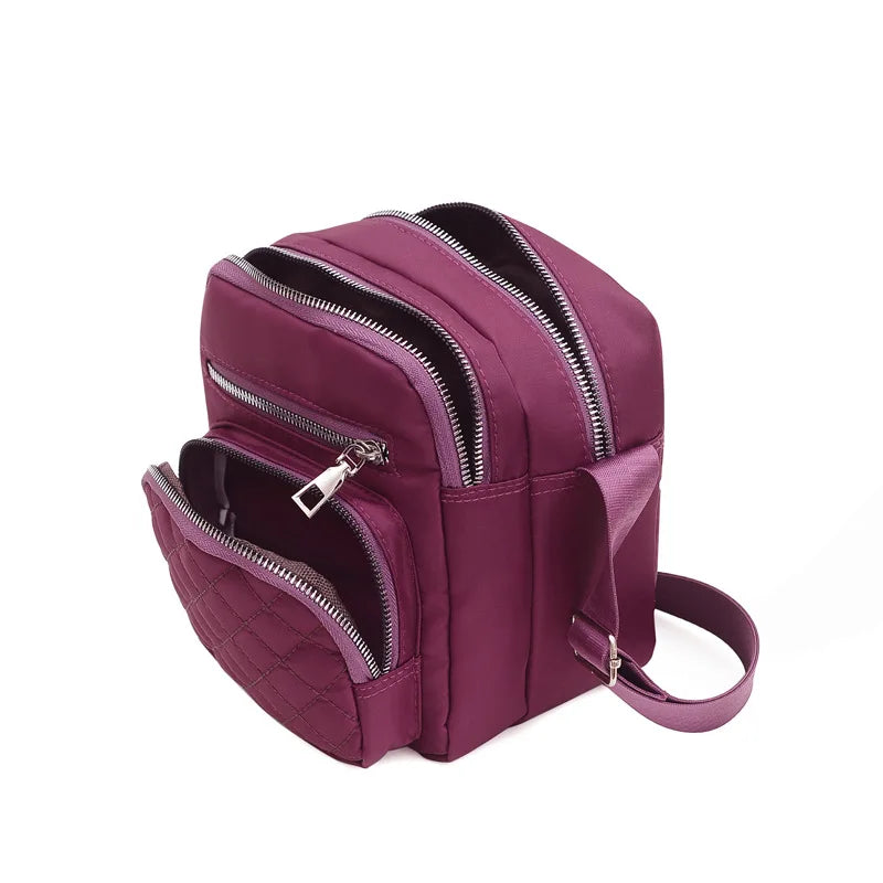 Women's Diamond Shoulder Bag Multi-layer Messenger Bag