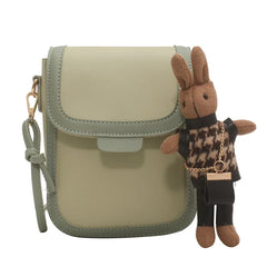 Retro Solid Buckle Flip Phone Messenger Bag Wallet Ladies Small Bags