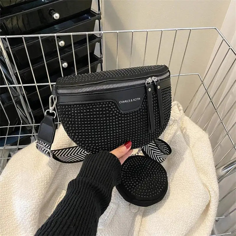 Autumn Hot Diamond Bag Women's One-Shoulder Messenger Bag