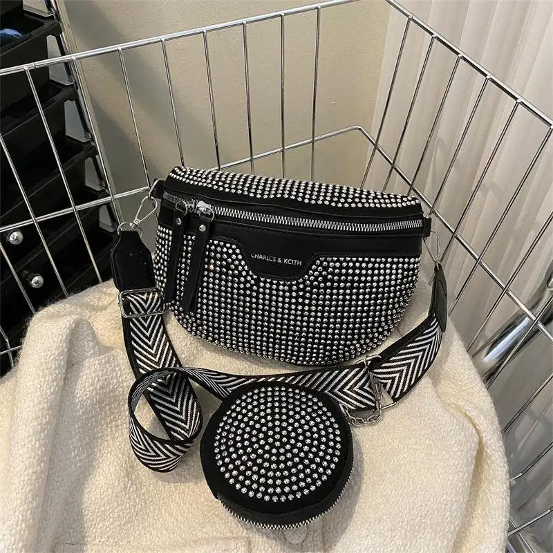 Autumn Hot Diamond Bag Women's One-Shoulder Messenger Bag