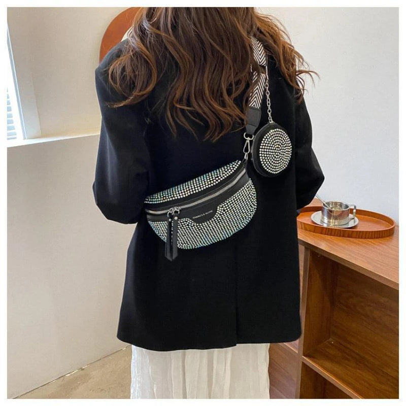 Autumn Hot Diamond Bag Women's One-Shoulder Messenger Bag