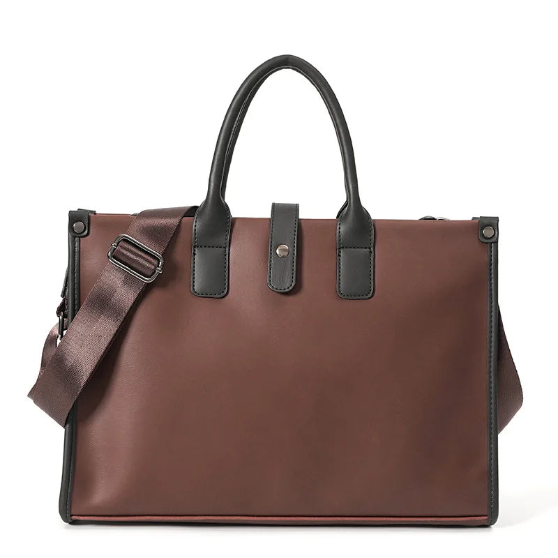 Men's Portable Briefcase Retro File Bag
