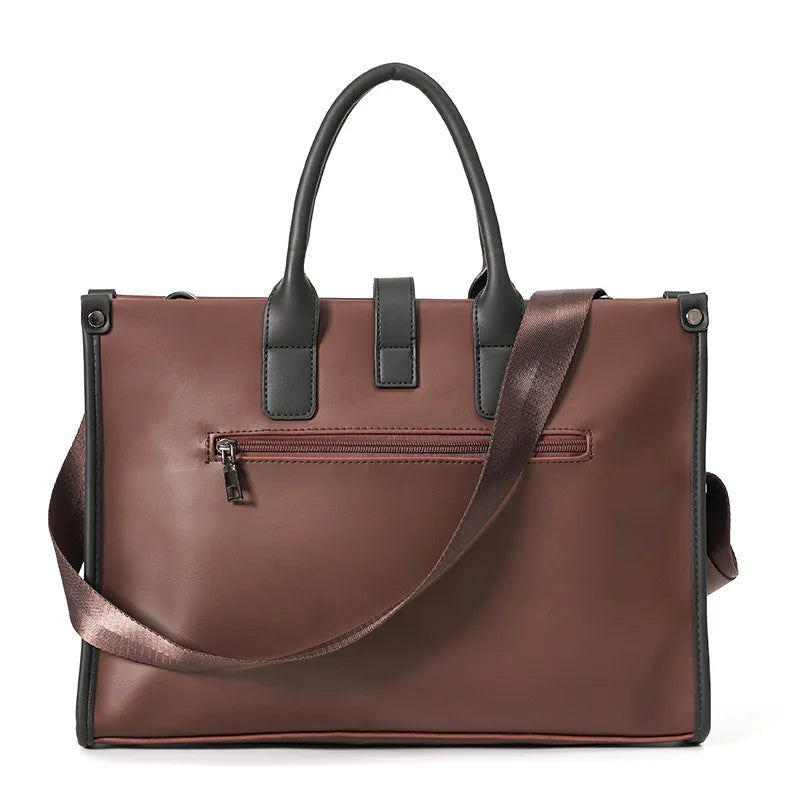 Men's Portable Briefcase Retro File Bag