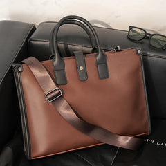 Men's Portable Briefcase Retro File Bag