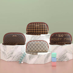 Printed Shell Clutch Bag Women's Travel Storage PU Leather Cosmetic Bag