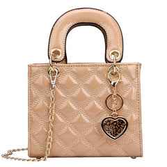 Retro Embroidered Rhombus Leather Women Messenger Bag