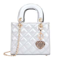 Retro Embroidered Rhombus Leather Women Messenger Bag