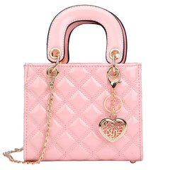 Retro Embroidered Rhombus Leather Women Messenger Bag