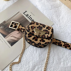 Chains PU Leather Waist Bag for Women