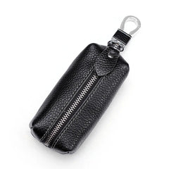 Men's Cowhide Car Key Bag Large Capacity Waist Hanging Key Wallet