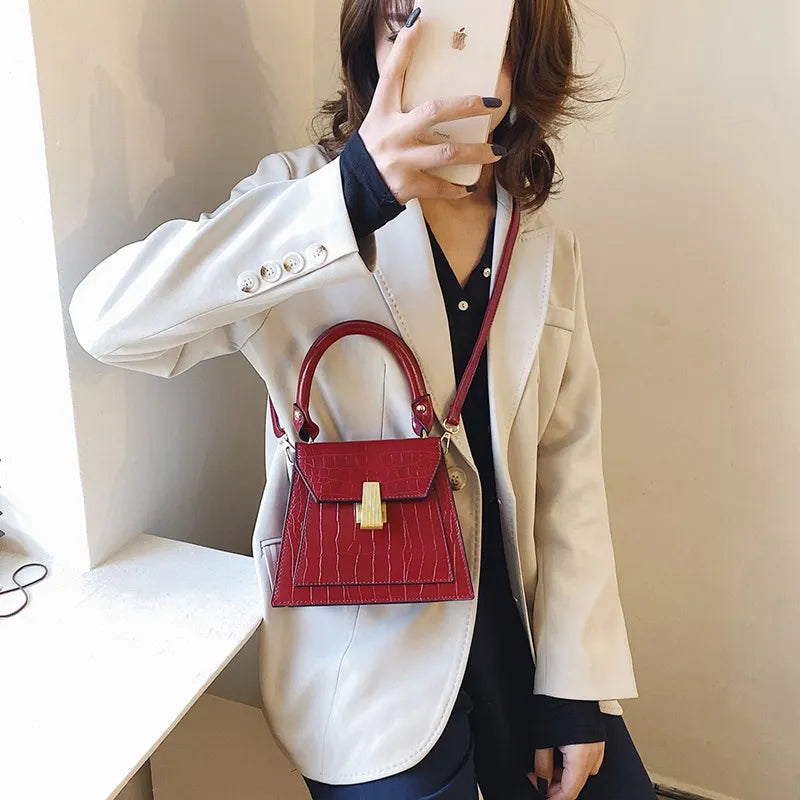 Women's Crocodile Pattern Shoulder Bag