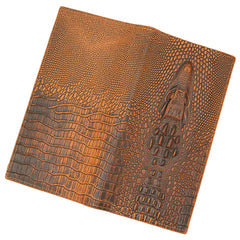 Men's Leather Long Wallet Vintage Crocodile Bag