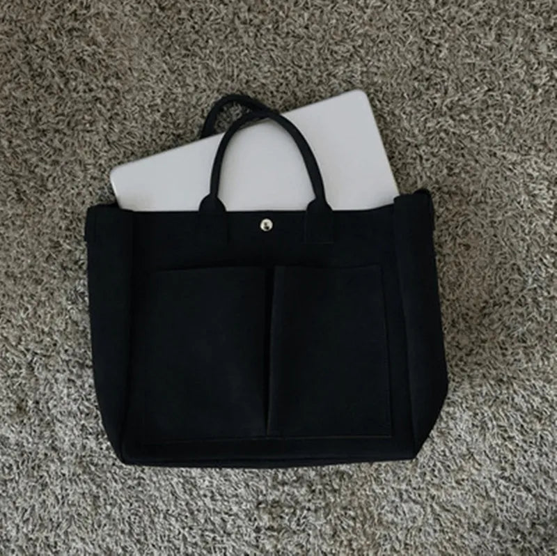 PU Leather Laptop Bag Handbags Women Shoulder Bag Casual Tote Vintage Crossbody